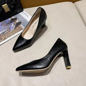 Women high chunky heel fashion shoes